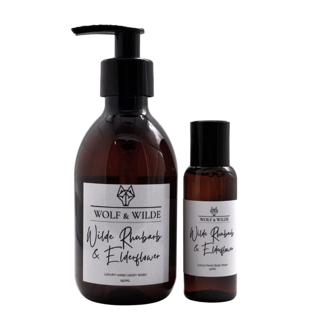 Wilde Rhubarb & Elderflower Travel Size Luxury Hand & Body Wash 50ML