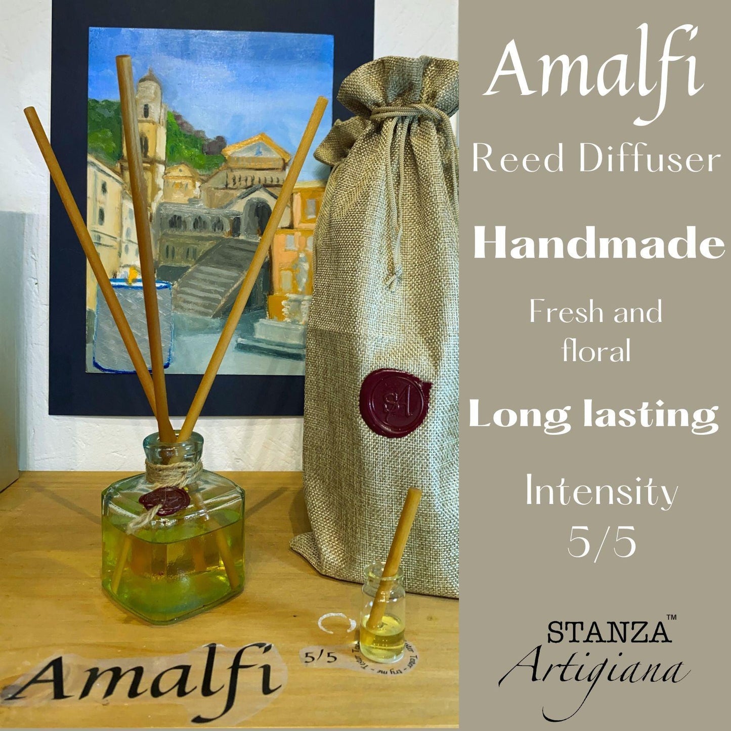 Amalfi Reed Diffuser - Best Long lasting Reed Diffusers for a Relaxing Home Ambiance-1