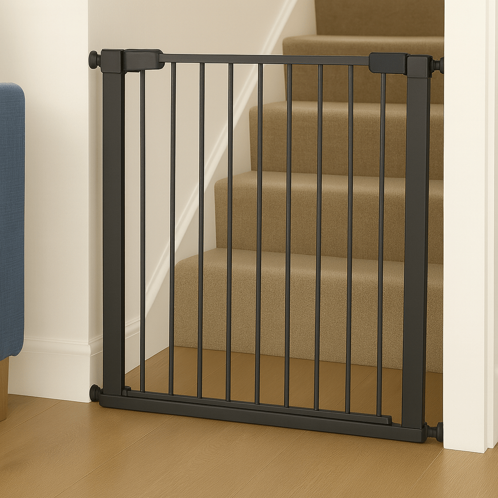 2x FYLO Baby Safety Stair Gate Pressure Fit Extra Wide - Grey-0