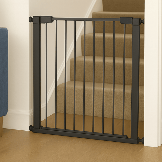 2x FYLO Baby Safety Stair Gate Pressure Fit Extra Wide - Grey-0
