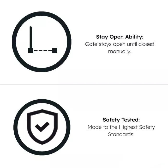 2x FYLO Baby Safety Stair Gate Pressure Fit Extra Wide - Grey-3