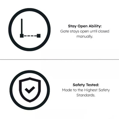 2x FYLO Baby Safety Stair Gate Pressure Fit Extra Wide - Grey-3