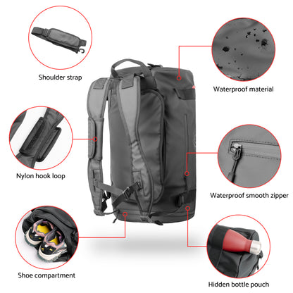 Sports Bag – Black Gym Duffle Bag Men/Women - Clearance