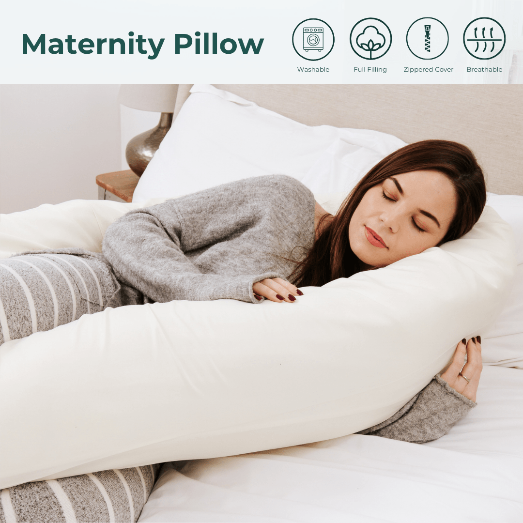 9 Ft Maternity Pillow And Case - Light Blue-4