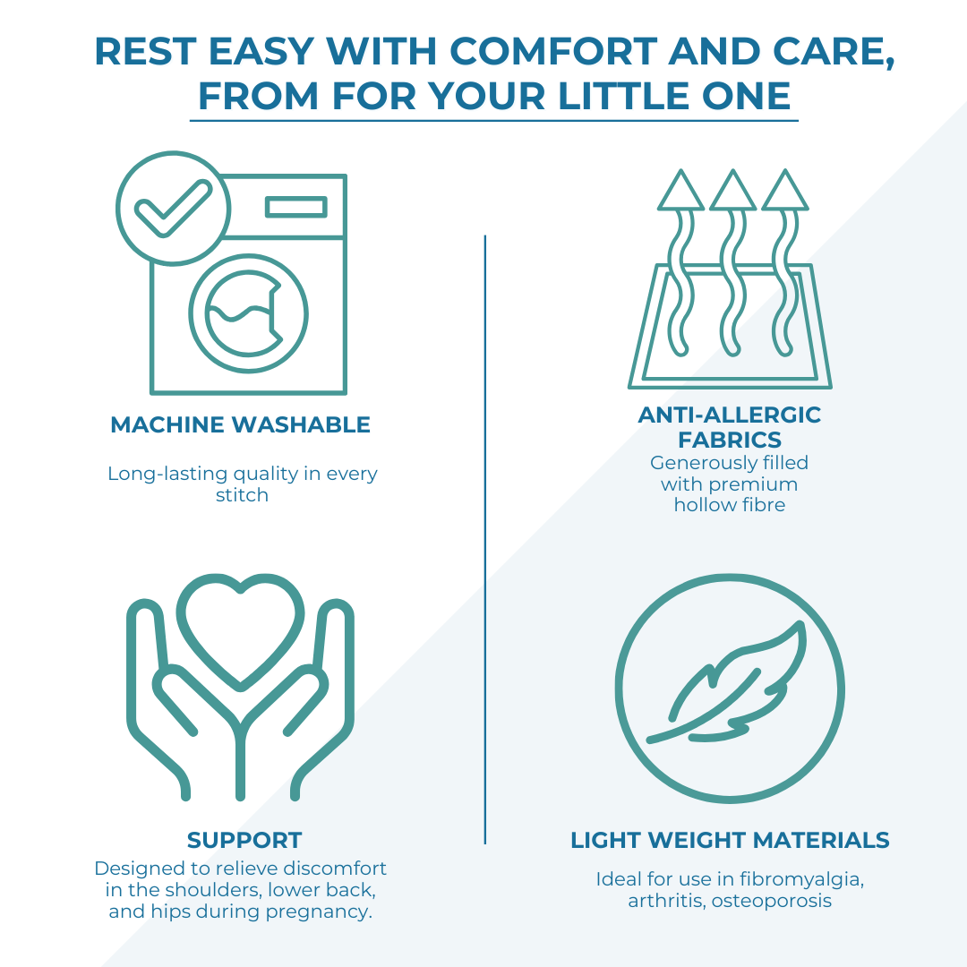 9 Ft Maternity Pillow And Case - Light Blue-1