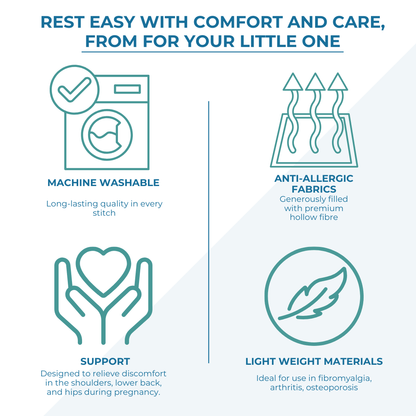 9 Ft Maternity Pillow And Case - Light Blue-1