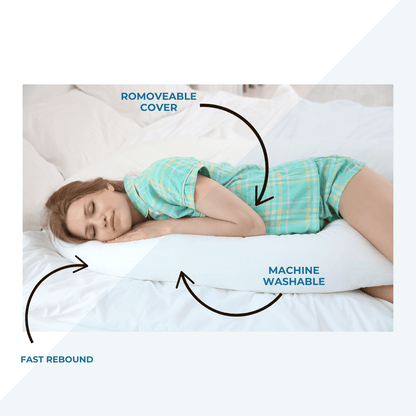 9 Ft Maternity Pillow And Case - Light Blue-3