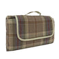 Lavender Polyester Fleece Tartan Picnic Blanket-0