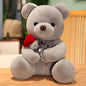 Lovely Hug Roses Teddy Bear Plush Pillow-7