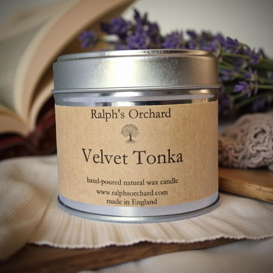 Velvet Tonka Candle – Lavender, Tonka & Amber Scent-0