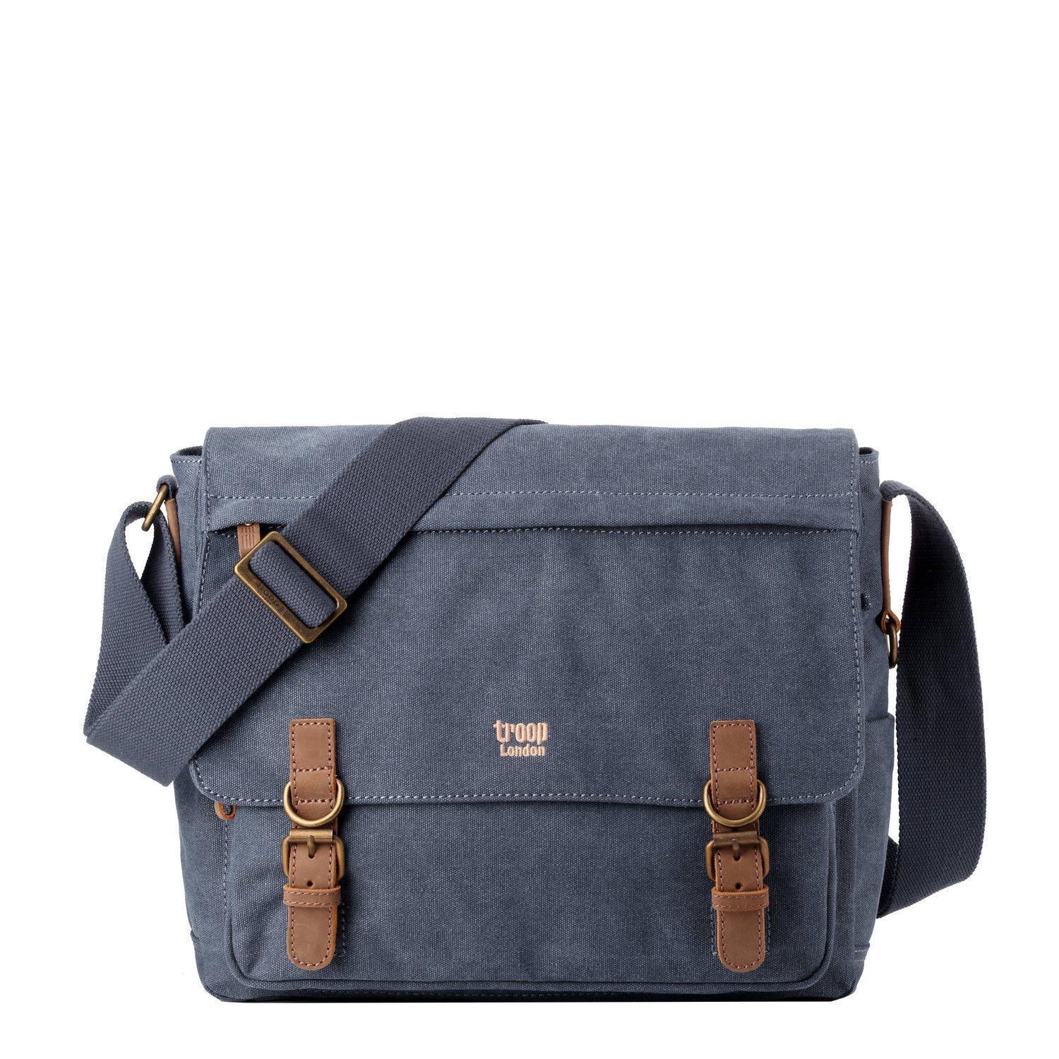 TRP0207 Troop London Classic Canvas Laptop Messenger Bag | Canvas Laptop Messenger Bag, Troop London Classic, Durable Travel Bag-1