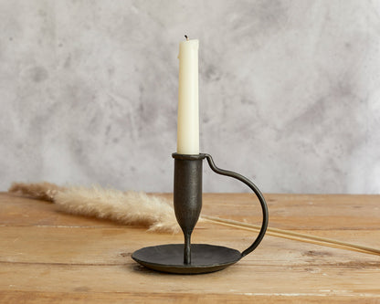 Nero Iron Rustic Candle Holder-0