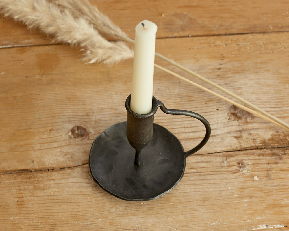 Nero Iron Rustic Candle Holder-1