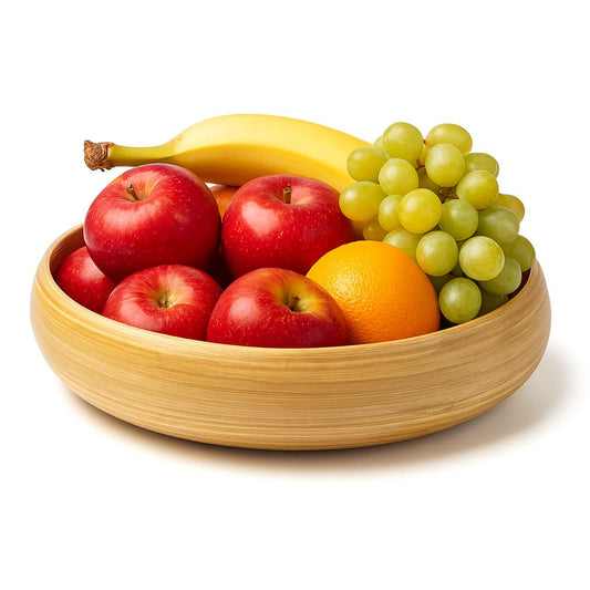 Bamboo Fruit Bowl & Home Decor Bowl (Natural)-0
