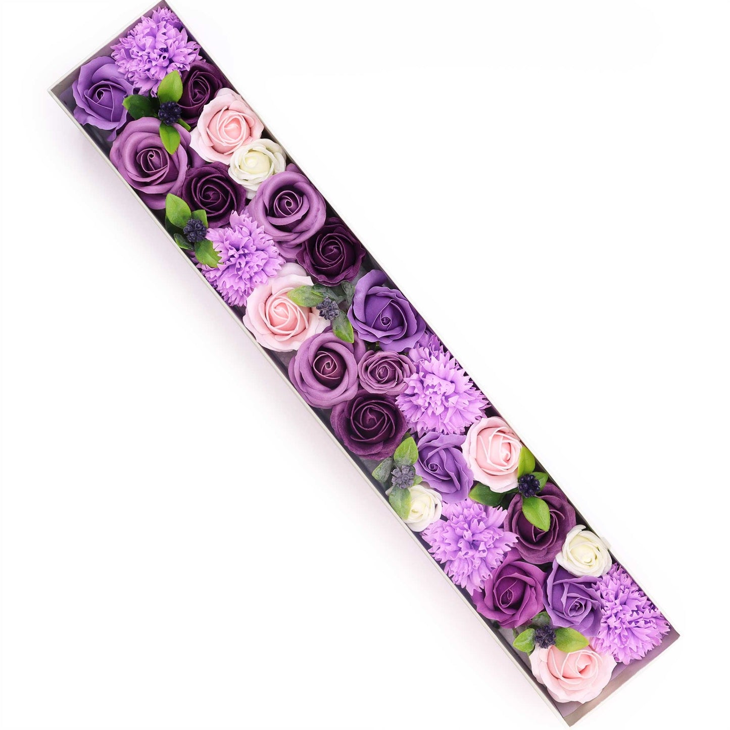 Extra Long - Lavender Rose & Carnation Soap Flower Bouquet