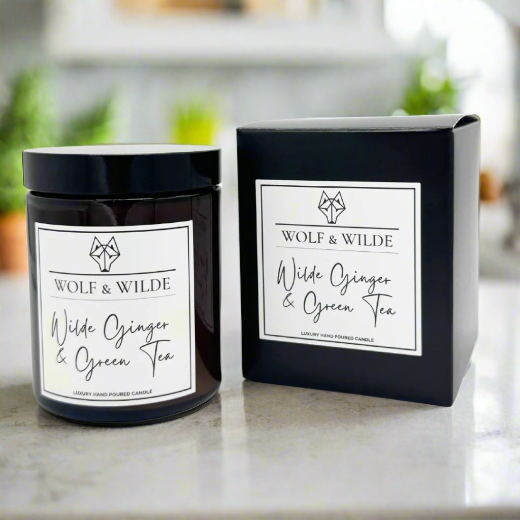 Ginger & Green Tea Luxury Aromatherapy Handmade Scented Candle-0