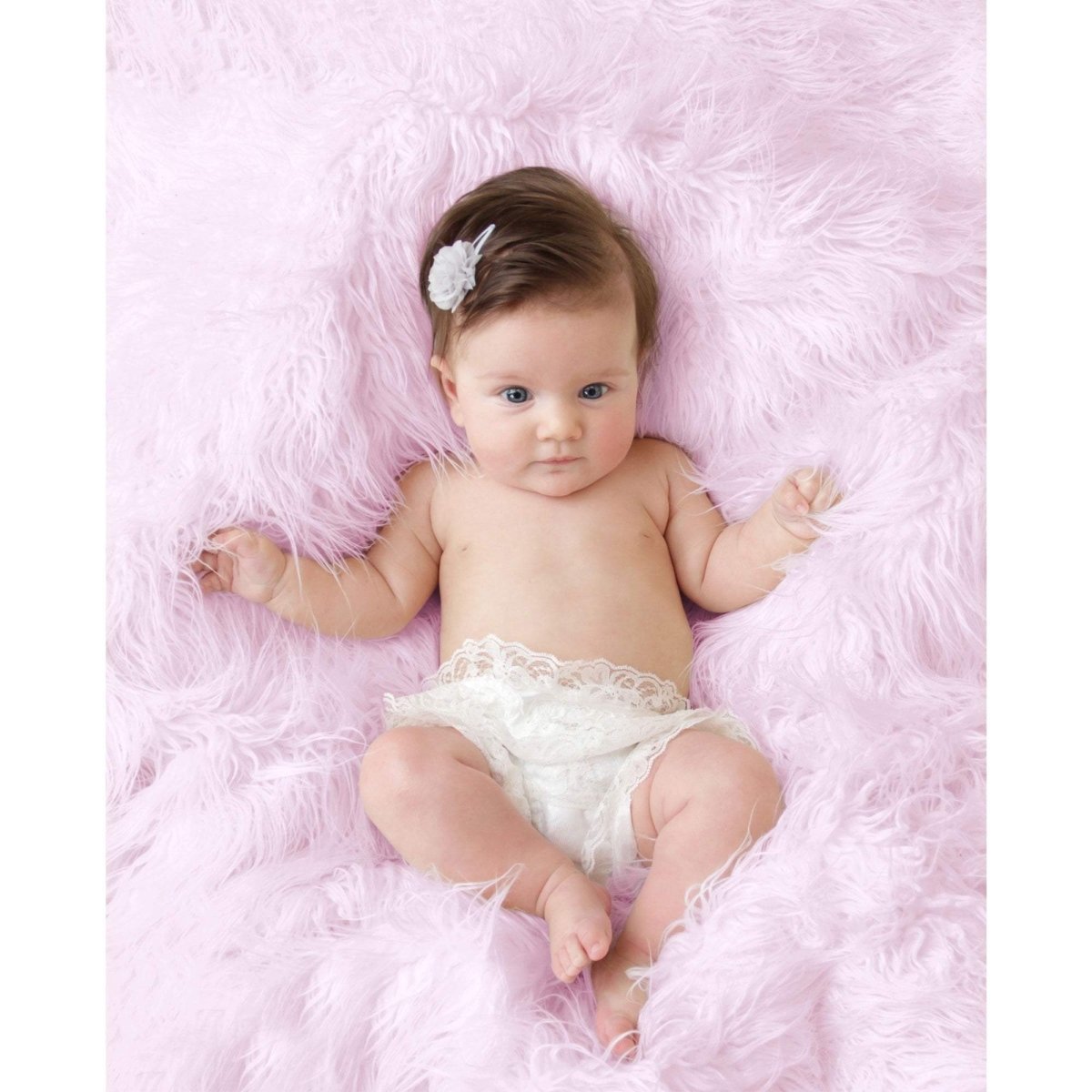 Luxury Faux Fur Baby Blanket - Pink-Clearance-0