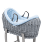 Pod Blue Waffle Moses Basket Bedding Set-0