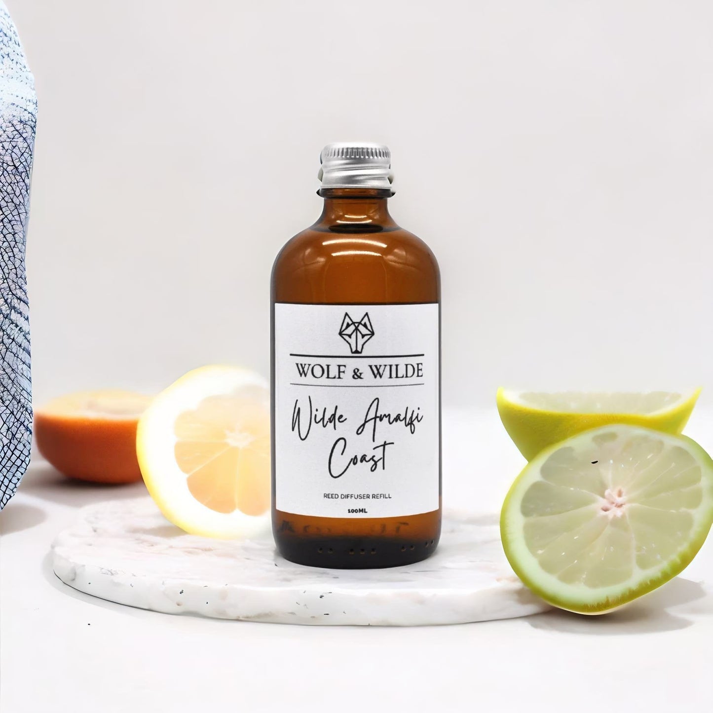 Wilde Amalfi Coast 100ML Luxury Reed Diffuser Refill In Amber Glass Bottle-1