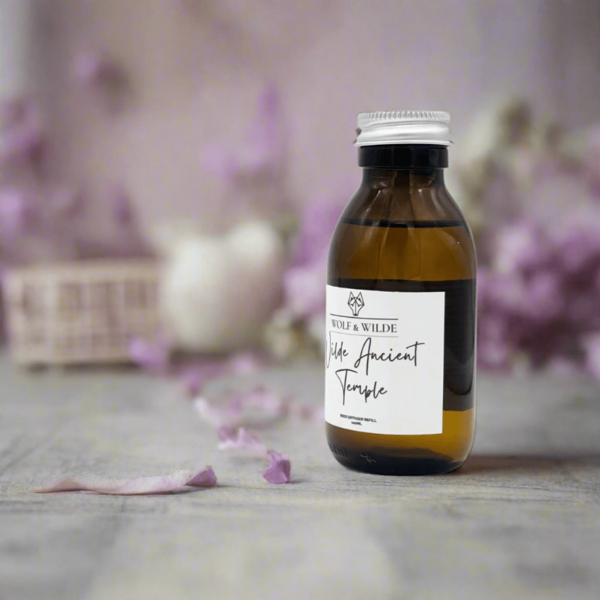 Wilde Ancient Temple 100ML Luxury Reed Diffuser Refill In Amber Glass Bottle-3