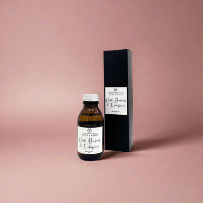 Wilde Rhubarb & Elderflower 100ML Luxury Reed Diffuser Refill In Amber Glass Bottle-4