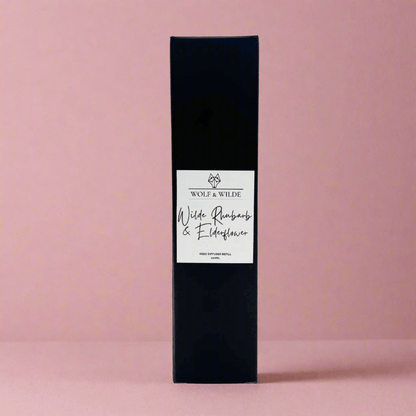 Wilde Rhubarb & Elderflower 100ML Luxury Reed Diffuser Refill In Amber Glass Bottle-2