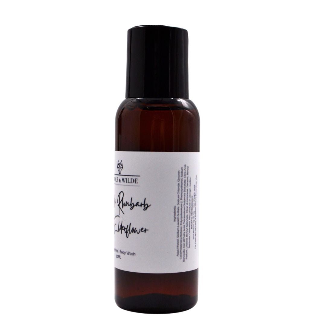 Wilde Rhubarb & Elderflower Travel Size Luxury Hand & Body Wash 50ML