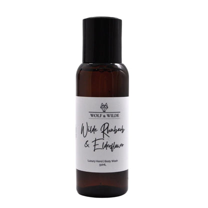 Wilde Rhubarb & Elderflower Travel Size Luxury Hand & Body Wash 50ML