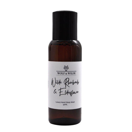 Wilde Rhubarb & Elderflower Travel Size Luxury Hand & Body Wash 50ML