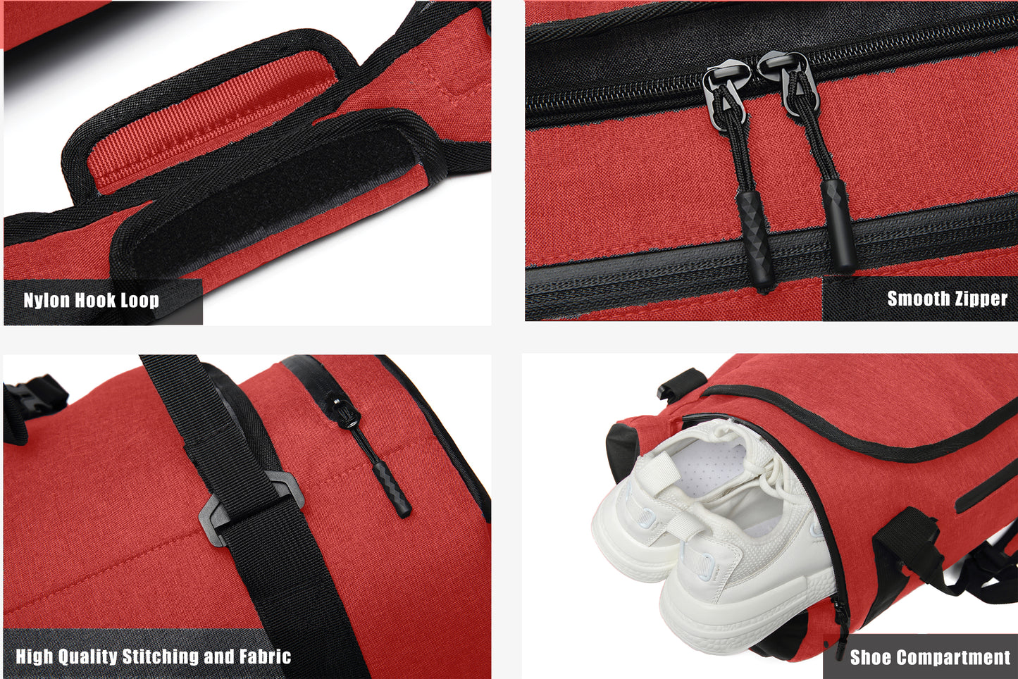 Red Gym Duffle Bag for Men/Women