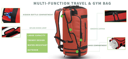 Red Gym Duffle Bag for Men/Women