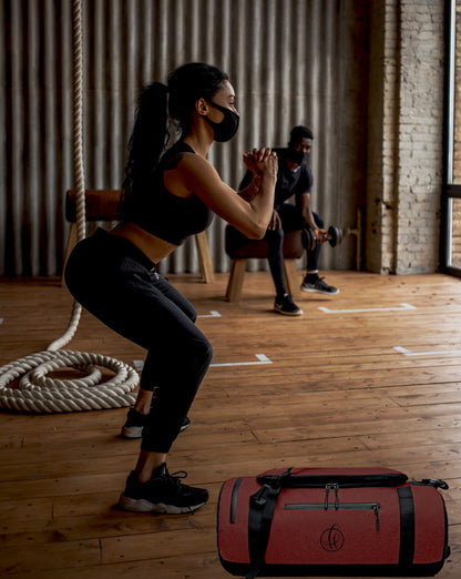 Red Gym Duffle Bag for Men/Women